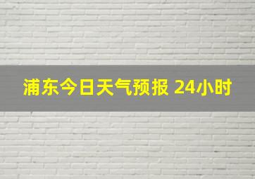 浦东今日天气预报 24小时